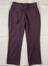 Athleta Midtown Trouser Pants With Adjustable Bottom Purple Womens Size 2P picture