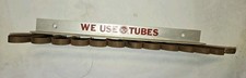 Vintage RCA Tubes Metal Holder Advertising Display Radio Tv Sign We Use Tubes picture