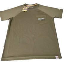 Carhartt Force Fishing T-Shirt Men M Green Short Sleeve Pocket Relaxed 104082 picture