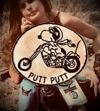 Vintage Snoopy Biker motorcycle canvas patch MC club outlaw 70's 60's harley 1%e picture