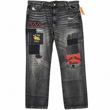 Polo Ralph Lauren Varick Slim Straight Patchwork Distressed Denim Jean picture