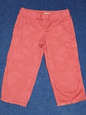 American Rag  Coral Capri Pants Side Utility Pocket w/ Palm Tree Pattern 7 picture
