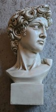 Michelangelo David Greek Sculpture Classic Art Replica Bust Unique Tabletop Old picture