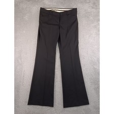 Theory Dress Pants Women 12 (36x34) Black NWT Flare Max C Wool Trousers picture