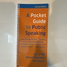 Bedford/St. Martin's A Pocket Guide to Public Speaking 2nd Ed Spiral O'Hair picture