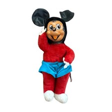 Vintage Mickey Mouse Rubber Face Plush Doll J Swedlin Japan Disney Rare Toy picture
