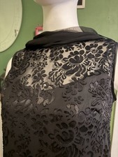 Vtg 90s McClintock Fitted Sheath wNetting Whimsygoth Chiffon Party Dress 38 S/M picture