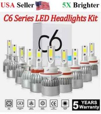 H4/H7/H11/H13/9005/06/5202/9007 C6 LED Headlight Kit 6500K White Hi/Lo Beam Bulb picture