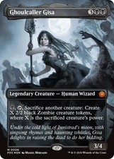 NM Borderless Foil Ghoulcaller Gisa, MTG, Foundations Commander, Magic, 6 picture