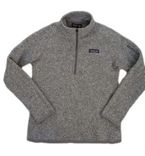 Patagonia Better Sweater 1/4 Zip Pullover Fleece  Heather Gray Women's Small EUC picture