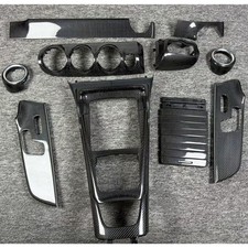 10PCS Real Carbon Fiber Car Interior Trims For Mercedes Benz A45 A35 AMG 2018-22 picture