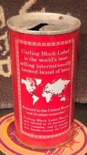 1963 CARLING BLACK LABEL STEEL ZIP TOP  BEER CAN BALTIMORE MARYLAND 9 STATE picture