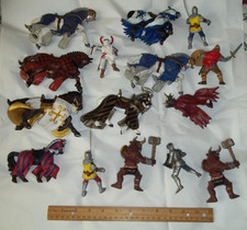 Lot of 15 Papo Knight Horse Medieval Fantasy Figures Toy picture