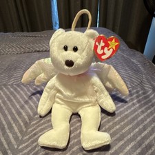 Ty Beanie Babies Halo White Bear Angel Plush 1998 Vintage Ages 3-5 Years picture