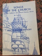 SONGS OF THE CHURCH, Rachmaninoff  15 Anthems, SATB + Piano, Op 37 picture