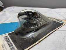 NOS Drag Specialties DS-287553 LRG Chrome Eagle Head Fender Ornament Light Amber picture