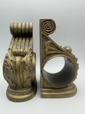 Vintage Hollywood Regency Pair Curtain Swag or Rod Holder 7