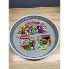 Vintage Knickerbocker Beer Advertising Serving Tray Mid Century Metal Bar Tray picture