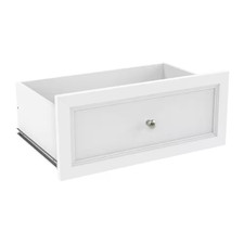 Selectives 10 In. H X 23.5 In. W White Wood Drawer with Silver Handle picture