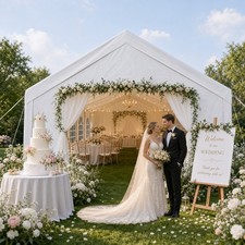 White Heavy Duty Party Tent Carport 16x32 20x20 20x32 20x40 20x50 20x60 FT picture