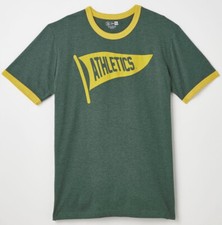 New Era OAKLAND A's Throwback Ringer T Shirt (MEDIUM) NEW reggie jackson mcgwire picture
