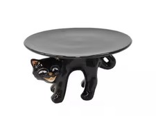 🧡🖤New Ceramic Nostalgia Halloween Black Cat Cupcake Stand picture