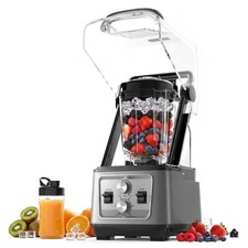 Commercial Blender 2200W 68oz Heavy-duty w/ Shield Quiet Sound Enclosure 9 Speed picture