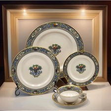 VTG Lenox Autumn Presidential 5-Pc Place Setting Gold Trim Showcase Condition picture