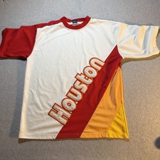 VTG NBA Houston Rockets Shooting Shirt Warm Up Jersey Orange/Yellow/White - XXL picture