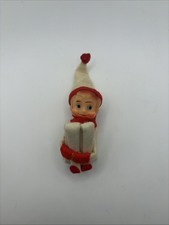 1960'S VTG PIXIE ELF KNEE HUGGER WHITE 4.5” picture