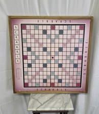 Vtg Rare Scrabble Board Lazy Susan Large Huge Giant Restoration Hardware  26x26 picture