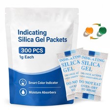 Food Storage 1g Orange Silica Gel - 300 pcs Color Indicating Reusable Desiccant picture