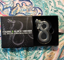 Figure 8 Black Mamba 2 oz .999 Fine Silver Coin Antique High Relief picture