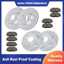 282mm Front Rear Drilled Rotors Brake Pads for 2008 2009 2010 Honda Accord Kits picture