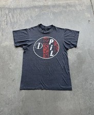 Rare Vintage 80s Faded PiL Public Image Ltd Post Punk Band Tee Size Medium picture