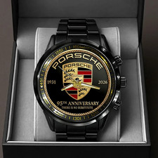 Porsche 95th Anniversary Black Stainless Steel Watch picture
