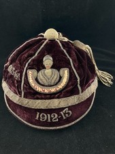 Rare Antique Velvet Sports Hat Silver Tassel C1913 Madras University India picture