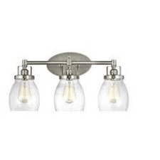 Trans Globe 3-Light Vanity Wall Fixture Brushed Nickel Seeded Glass 60W E26 24