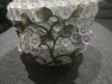 ANTIQUE MEISSEN GERMAN SCHNEEBALLEN FLORAL FOOTED BOWL  picture