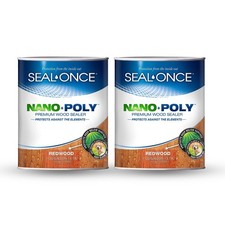 SEAL-ONCE Nano+Poly Wood Sealer and Waterproofer, Redwood, 2 Gallon picture