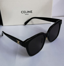 Celine CL40222F 01A Black / Grey Lens Square Oversized Sunglasses 100% UV picture