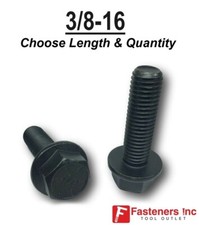 3/8-16 Grade 8 Flange Frame Bolt Black Phosphate & Oil (All Sizes & Qty's) 3/8