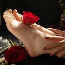 One Left Or Right Lifelike Silicone Female Legs Feet Mannequin   Display Model picture