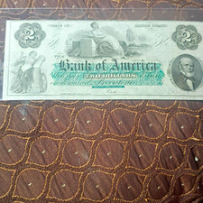 Bank of America $2 Banknote Note - Ungraded Currency, Uncertified picture