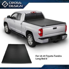 Fit For 14-17 Toyota Tundra 8Ft Long Bed Lock Four-Fold Tonneau Cover picture