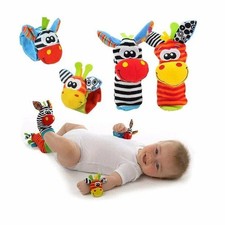 Baby Wrist Rattle Baby Socks Rattle, Baby Finder Animal Toys Set Soft Animal Toy picture