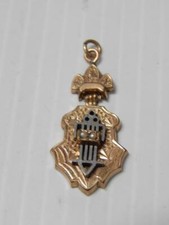 EXQUISITE ANTIQUE VICTORIAN 12K YELLOW GOLD FILLED PENDANT W/ PEARLS picture