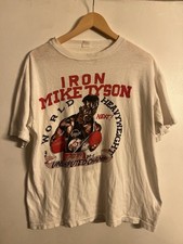 GRAIL Iron Mike Tyson 1988 World Heavyweight Champion Graphic Tee Size L VTG picture