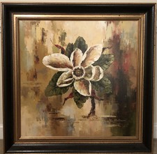 Signed VAN MATINO Still Life Flower Original Oil Canvas Painting Large 37