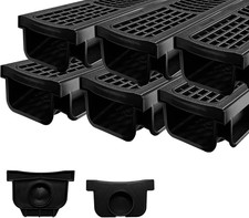 6 Pack 19.7X5.5X3.9 In. B125 Channel Drain with HDPE Grate picture